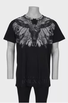 Men's black printed t-shirt