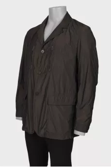 Men's dark olive windbreaker