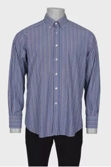 Men's blue striped shirt