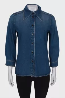 Denim blazer shirt