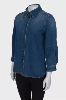 Denim blazer shirt