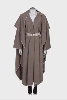 Maxi wool cape