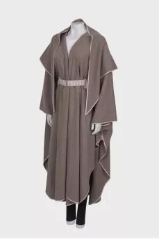 Maxi wool cape