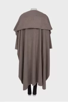 Maxi wool cape