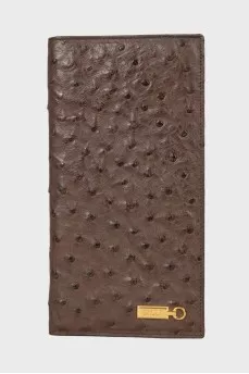 Embossed leather card holder