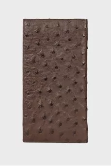 Embossed leather card holder