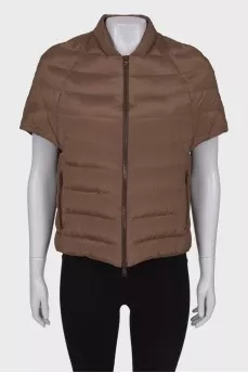 Quilted brown vest