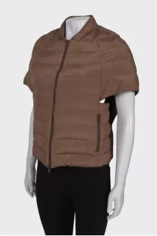 Quilted brown vest