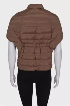 Quilted brown vest