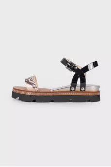 Sandals with chunky soles