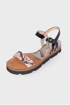 Sandals with chunky soles