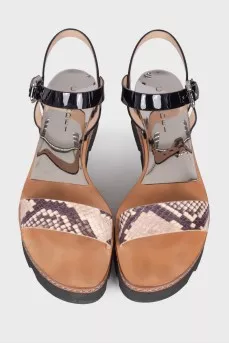 Sandals with chunky soles