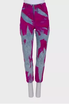Combination two tone jeans