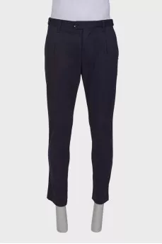 Мужские классические темно-синие брюки, с биркой