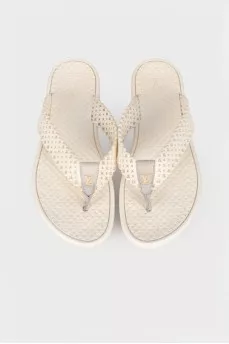 White rubber slippers