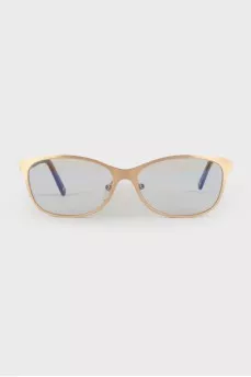 Diopter glasses with gold frame