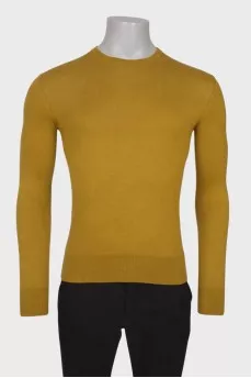Men's cashmere mustard sweater