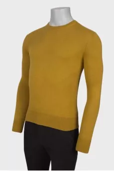 Men's cashmere mustard sweater