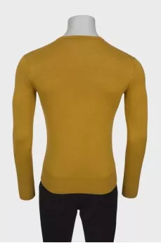 Men's cashmere mustard sweater