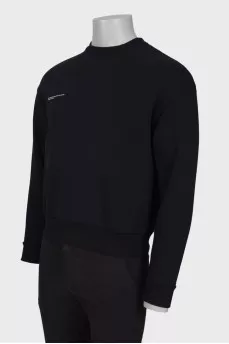 Men's black fleece sweatshirt