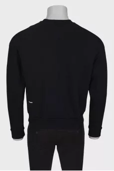 Men's black fleece sweatshirt