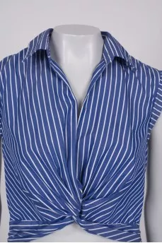 Two-tone romper with drapery