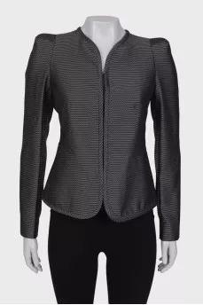 Gray jacket with a pattern