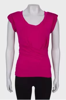 Crimson draped T-shirt