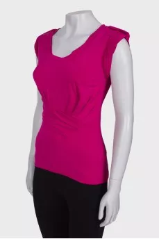 Crimson draped T-shirt