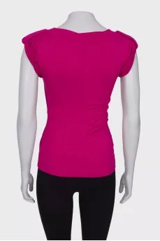 Crimson draped T-shirt