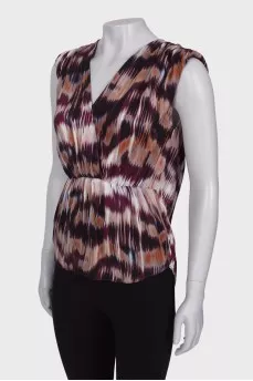 Blouse in abstract print