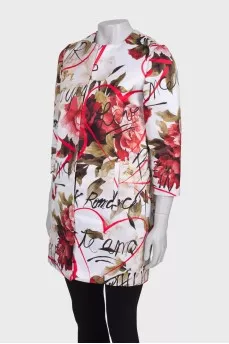 Long jacket in print