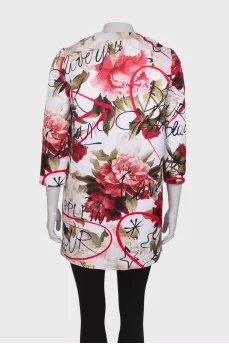 Long jacket in print