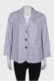 Blazer in geometric print