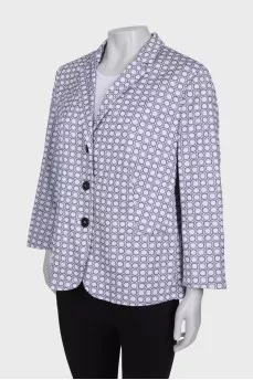 Blazer in geometric print