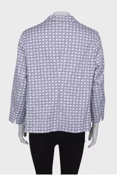 Blazer in geometric print