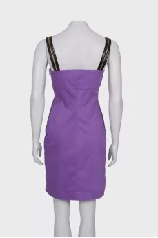 Purple sundress decorated with zippers