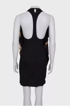Black print dress