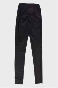Black leather leggings