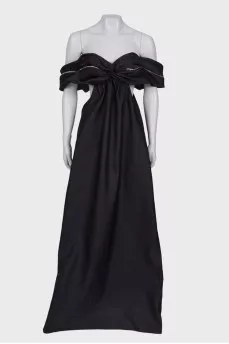 Black off shoulder maxi dress
