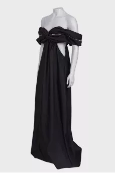 Black off shoulder maxi dress
