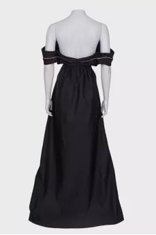 Black off shoulder maxi dress