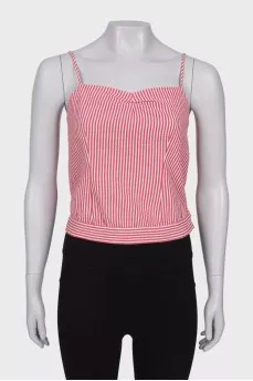 Red striped top