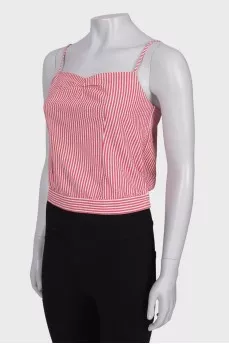 Red striped top