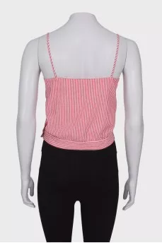 Red striped top