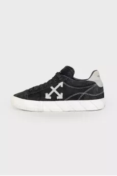 Suede sneakers with brand logo