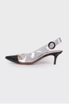 Combined open heel shoes