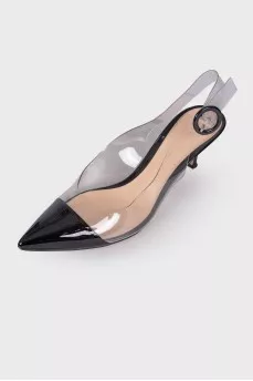 Combined open heel shoes