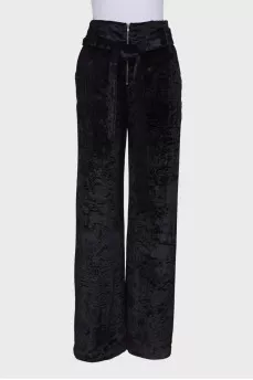 High waist palazzo trousers with tag