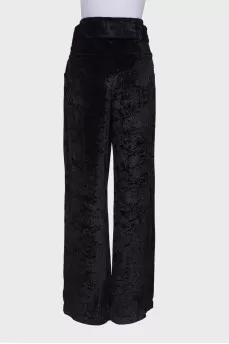 High waist palazzo trousers with tag